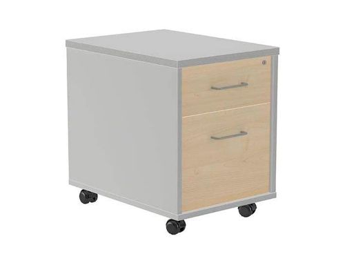 Armario rocada com dois gavetas serie store 58x40x59,5 cm acabamento ab02 aluminio/cinza , Rocada , 150640 , 8427951070364